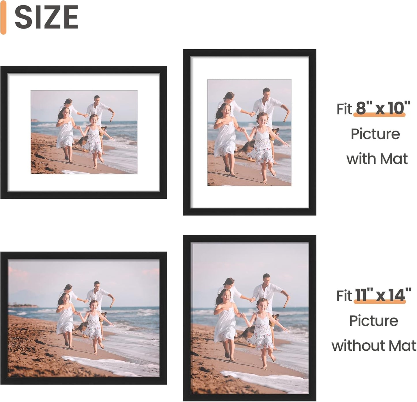 upsimples 11x14 Picture Frame Set of 5